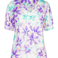 Travel Floral Top Lila
