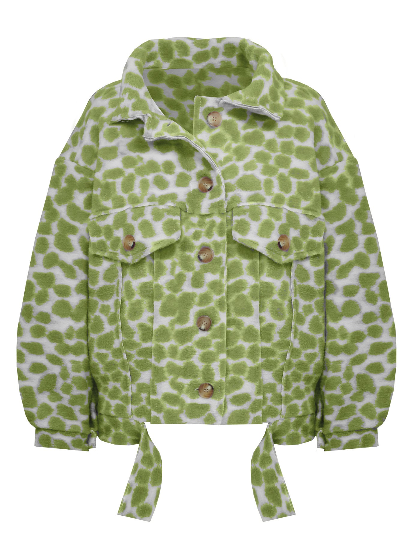 Trendy Panter Jacket Groen