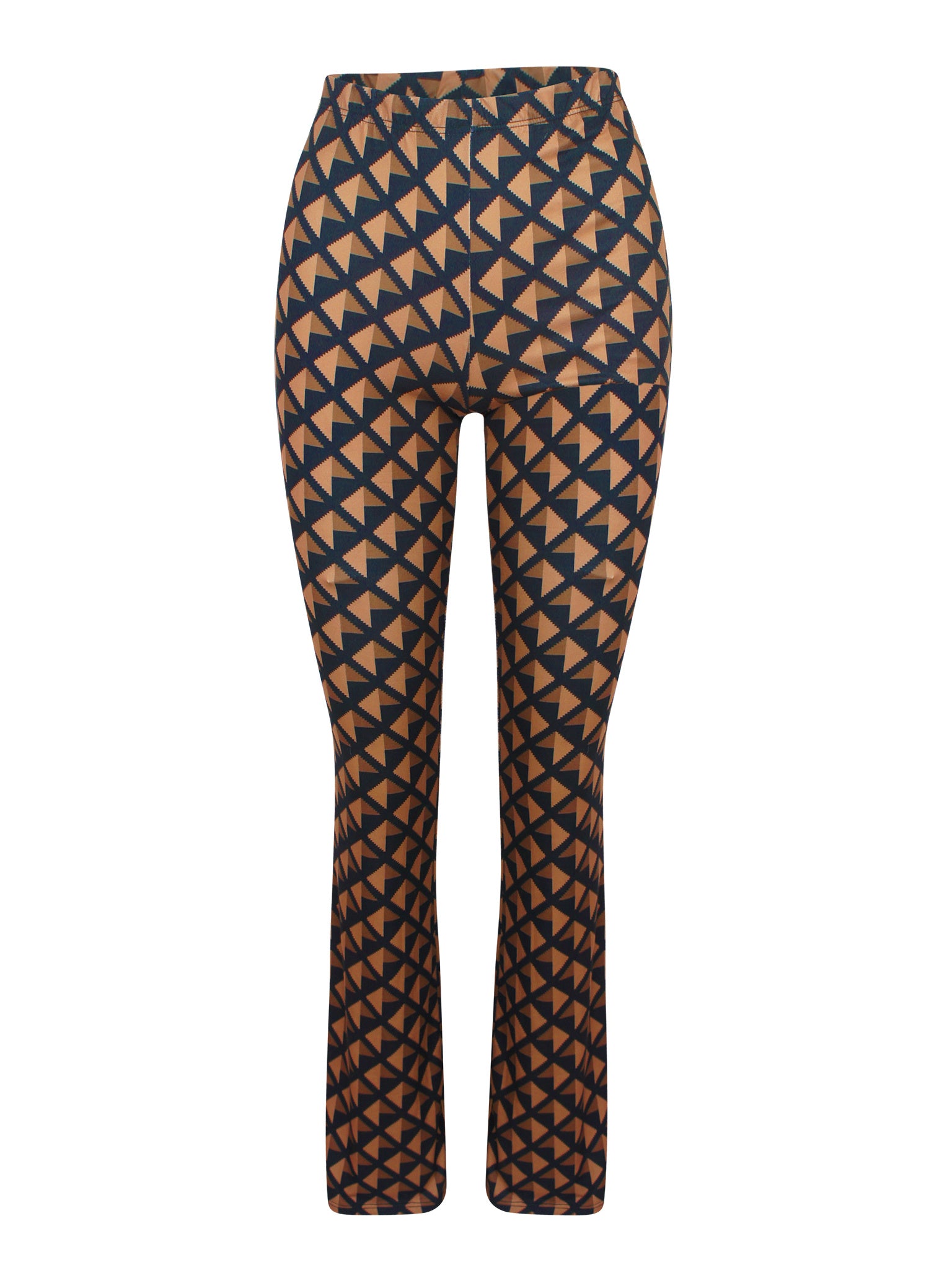 Triangle Flared Pants Camel