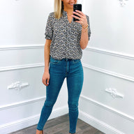 Haut Manches Bouffantes Vibes Beige