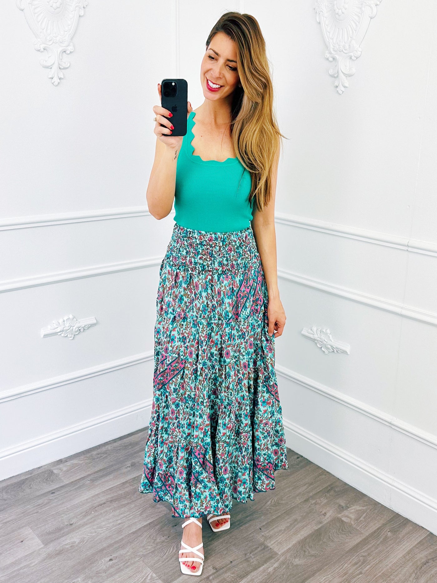 Summer Maxi Rok Mint Groen